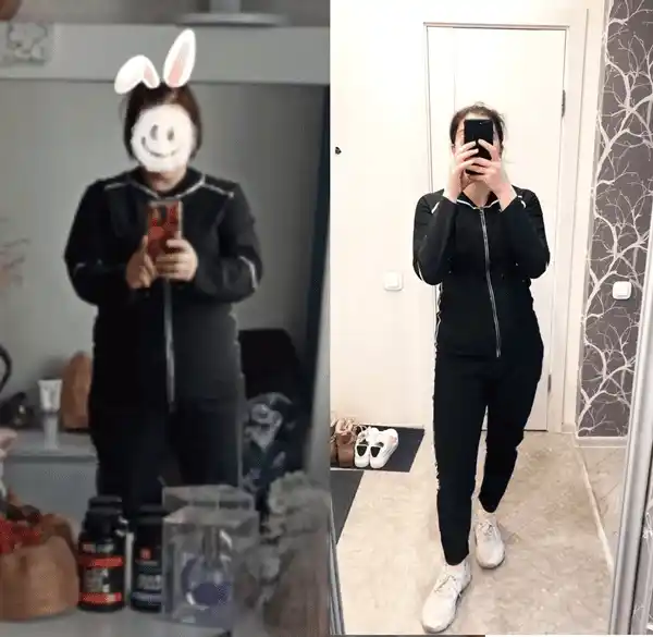 до и после похудение за неделю в сауне-костюме в Бишкеке