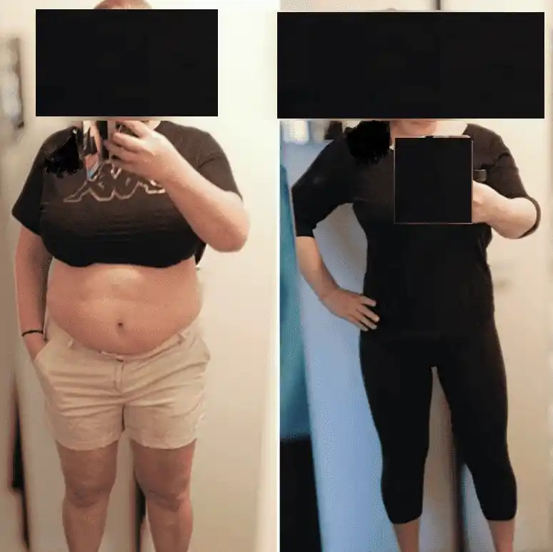 До и после использования костюма Sauna Effect